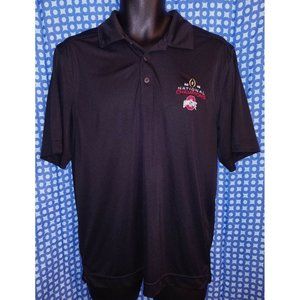 Ohio State Buckeyes 2014 National Champs Black Polyester Golf Polo - Mens Small